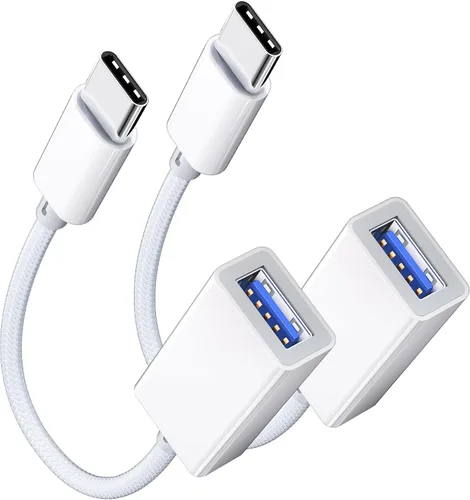 Vista 8 de Adaptador USB C a USB 3.0 [Paquete de 2], Cable OTG USB C Macho a USB Hembra Thunderbolt 3 a Adaptador USB Compatible con MacBook Pro/Air, iPhone 16