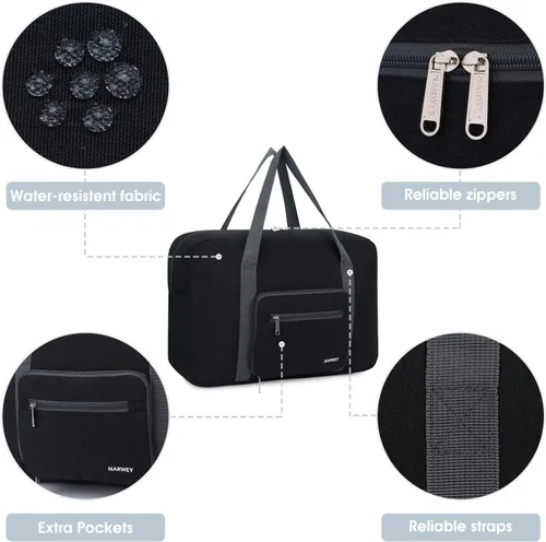 Vista 4 de For Spirit Airlines - Bolsa de viaje plegable para mujeres y niñas