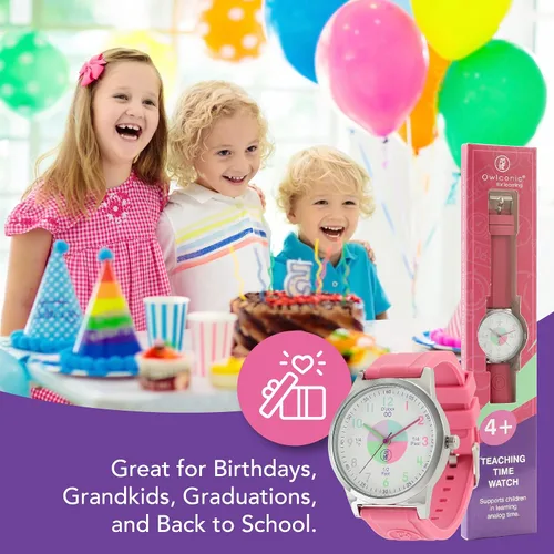 Vista 8 de OWLCONIC Kids Watch - Analog Watches for Kids - Girls & Boys Watches Ages 7-10, Watches for Kids 8-12, Kids Analog Watch Telling Time Teaching Tool