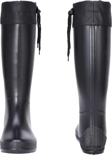 Vista 5 de Botas de lluvia altas para mujer, impermeables, suaves, botas de jardín Wellington ultraligeras