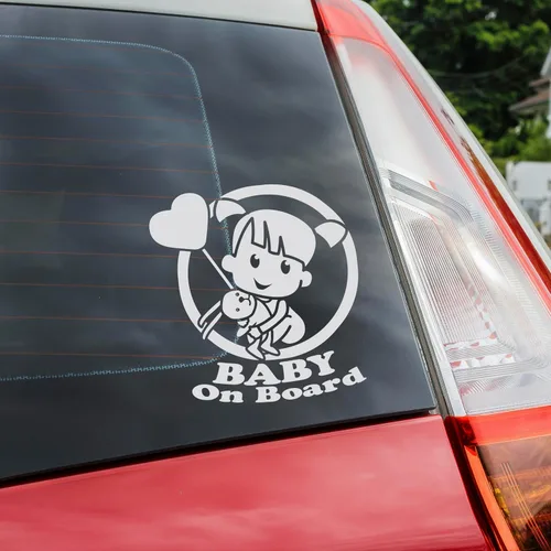 Vista 12 de Cartel de bebé a bordo – Divertido adhesivo para automóviles – Mantén a tu pequeño seguro con esta calcomanía de bebé en coche – Adhesivo