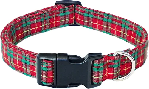 Vista 10 de Tunkoo Pink Daisy - Collar para perro, lindo collar ajustable de algodón de alta calidad, hebilla de plástico duradero para niños pequeños, medianos