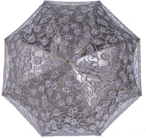 Vista 16 de Orgrimmar Sombrilla de encaje para mujer, protección anti-UV, UPF 50+, paraguas plegable ligero y portátil (negro)