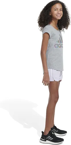 Vista 6 de adidas Pantalón corto de malla para niña de 3 rayas Aeroready Pacer
