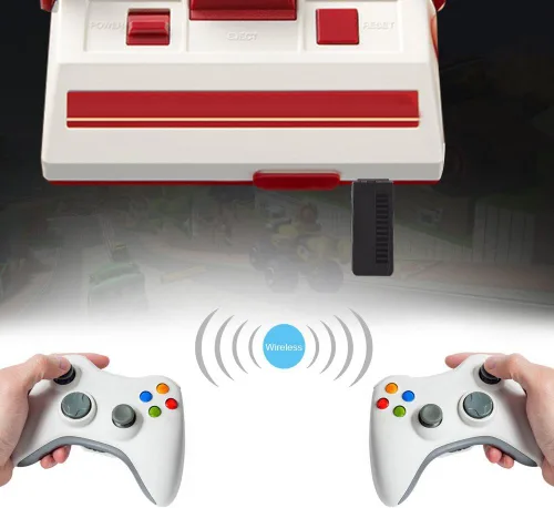 Vista 2 de Hilitand - Cable USB con receptor retro, diseño ergonómico, compatible con todos los controladores 8Bitdo y palillos arcade
