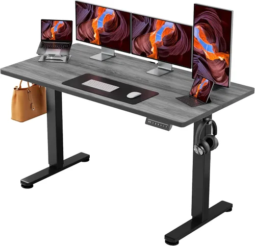 Vista 11 de ErGear - Escritorio eléctrico de pie de altura ajustable, escritorio para estar sentado o de pie de 31.5 x 18.9 pulgadas, escritorio de computadora