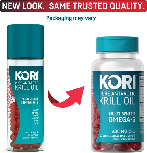 Vista 8 de Kori Krill Suplemento Omega-3, 600 mg - 60 unidades (paquete de 1)