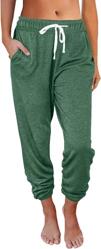 Vista 13 de AUTOMET Pantalones deportivos de cintura alta para mujer con bolsillos Negro