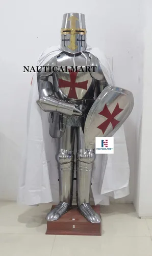 Vista 5 de NauticalMart Traje de caballero medieval de armadura cruzada armadura de cuerpo completo disfraz de Halloween