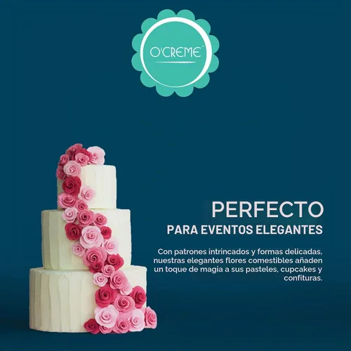 Vista 2 de O'Creme Petunia Gumpaste Azúcar Flores Pastel Toppers Lavanda 6pk