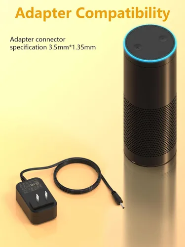 Vista 3 de Adaptador de corriente de 21 W compatible con Alexa Echo de 1ª y 2ª generación, compatible con Echo Show (1ª generación), Fire TV (2.ª generación)
