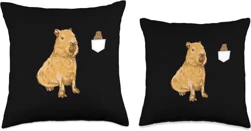 Vista 3 de Almohada de relleno Capybara Capy Bara Capibara Stuff Cappy Barra de bolsillo