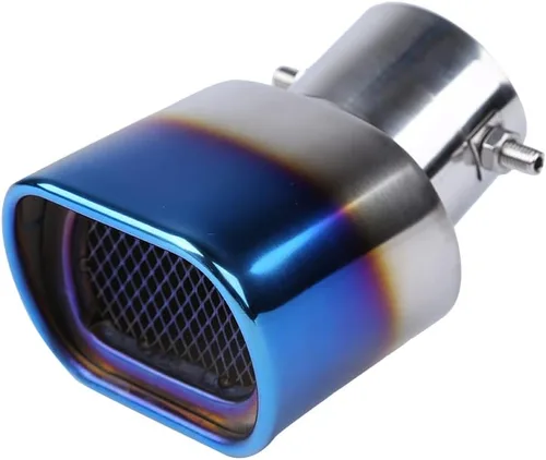 Vista 4 de Punta Cuadrada de Escape de Automóvil de Acero Inoxidable, de 2.5" a 3.7" Tubo de Escape Universal para Automóvil Tubo de Cola Garganta Tubo