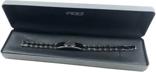 Vista 3 de Harley-Davidson HSB0071-75 - Pulsera de identificación para bicicleta para hombre acero inoxidable