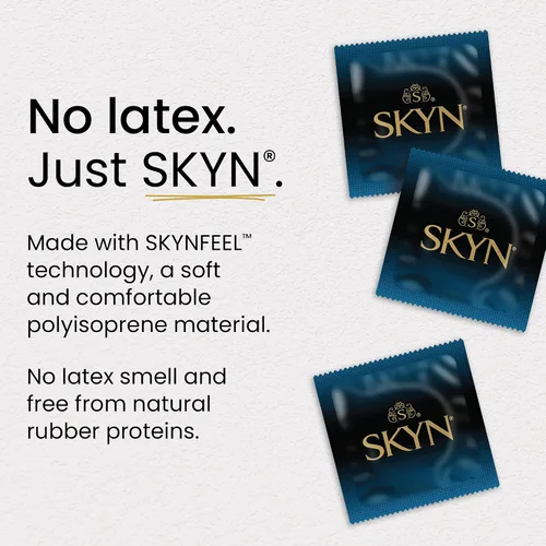 Vista 4 de SKYN Preservativos Elite, sin látex, lubricados, ultrafinos, extra lubricantes, 12 unidades, paquete de 2