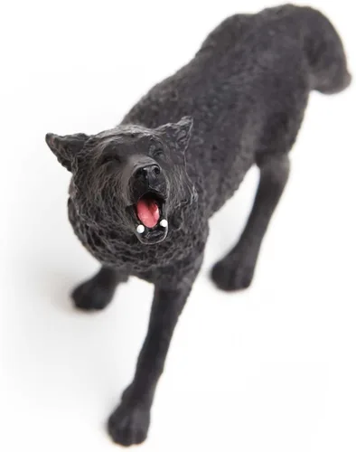 Vista 6 de Safari Ltd. Figura de lobo negro, figura detallada de plástico de 3.7 pulgadas, divertido juguete educativo para niños, niñas y niños a partir de 3