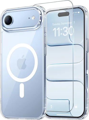 Vista 104 de Funda transparente para iPhone 11 con protector de pantalla, compatible con Magsafe, antiamarilleo, protección de grado militar, a prueba de golpes