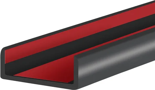 Vista 16 de Borde de goma protector, canal en U autoadhesivo de 1-1/2 pulgadas para maderas, bandas flexibles en forma de U para despegar y pegar, protector