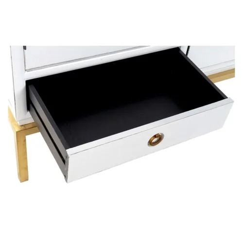 Vista 6 de Armario DKD Home Decor Blanco Dorado Metal Álamo 120 x 50 x 175 cm