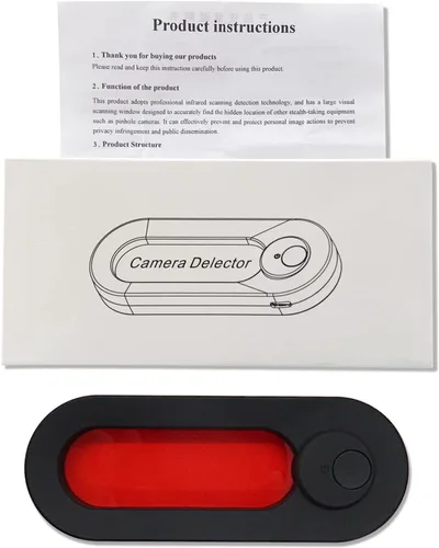 Vista 5 de Detector de cámara oculta, detector de dispositivo oculto LED con visor infrarrojo – Buscador de cámara antiespía de tamaño bolsillo localiza