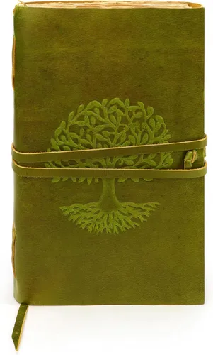 Vista 9 de Diario de cuero para mujeres y hombres, 200 páginas, 5 x 7 pulgadas, regalos para mujeres, diario de viaje, cuaderno de mujer, marcador de 7 chakras