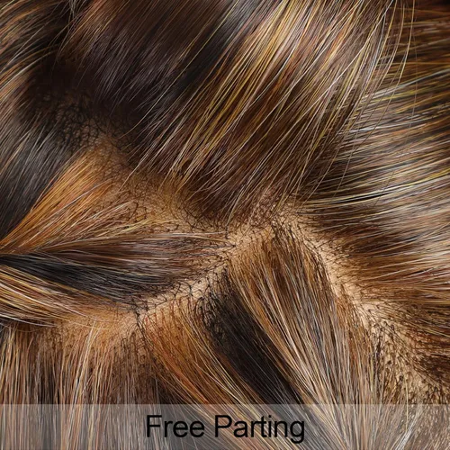 Vista 6 de HAIRCUBE Pelucas rubias de corte Pixie para mujer, estilo ondulado natural, peluca de encaje sintético resistente al calor con parte superior