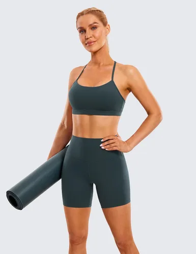 Vista 3 de CRZ YOGA Butterluxe - Pantalones cortos de ciclismo para mujer de 2.5 pulgadas, 4 pulgadas, 6 pulgadas, 8 pulgadas, cintura alta