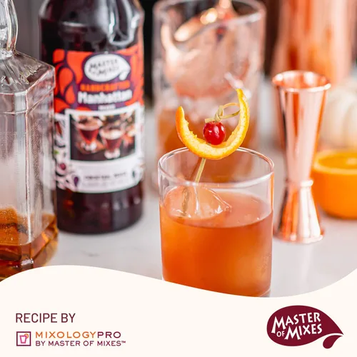 Vista 4 de Master of Mixes Manhattan - Mezcla de bebidas, lista para usar, botella de 1 litro (33.8 onzas líquidas), paquete de 3 Sweet & Tart Vermouth With