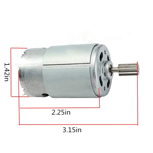 Vista 2 de 2 unids Universal 550 20000RPM Motor eléctrico de alta velocidad RS550 6V Motor Drive Accesorio para RC Car Niños Ride on Juguetes Piezas de repuesto