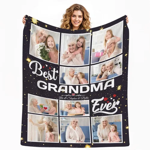 Vista 33 de HUGLAZY Manta personalizada con fotos y texto, manta de franela para parejas de adultos, regalo para cumpleaños, Día del Padre, Día de la Madre, Día