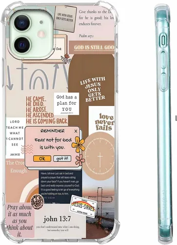 Vista 71 de Funda para Celular con Versículos de la Biblia, Colocación de Citas Cristianas de Jesús, Diseño Collage, Funda Protectora Suave de TPU de Moda