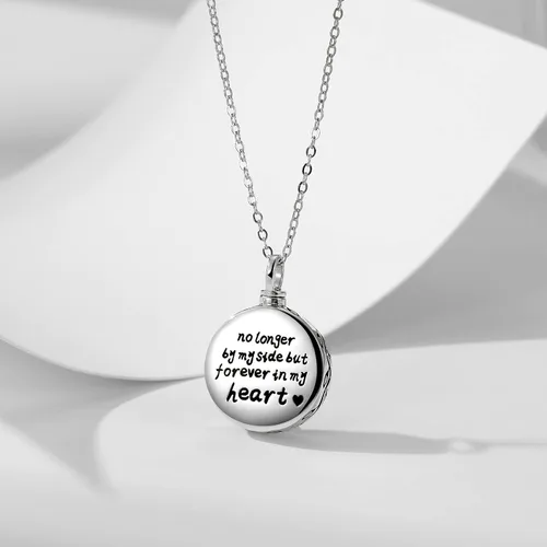 Vista 89 de Collar con colgante de urna de cenizas de cremación y árbol de la vida para mujer, plata de ley US1