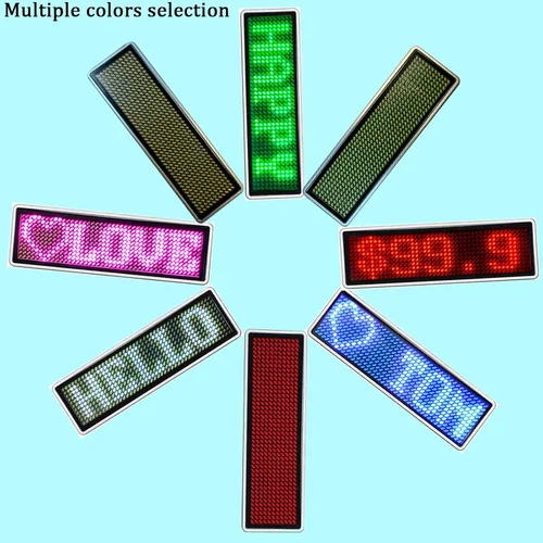 Vista 9 de Insignias de nombre LED, insignias de tarjetas de visita, pantalla de desplazamiento para restaurante, tienda, fiesta, bar, tablero de nombre LED
