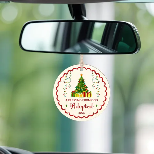 Vista 6 de Regalos de adopción, adorno de Navidad adoptado 2025, regalos del día de Gotcha para la familia, nuevos padres adoptivos, primer regalo