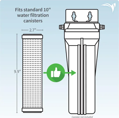 Vista 4 de AQUATICLIFE Carbon Plus Filtro de agua de bloque de carbono de 10 pulgadas Cartucho de reducción de cloramina para ósmosis inversa Desionización