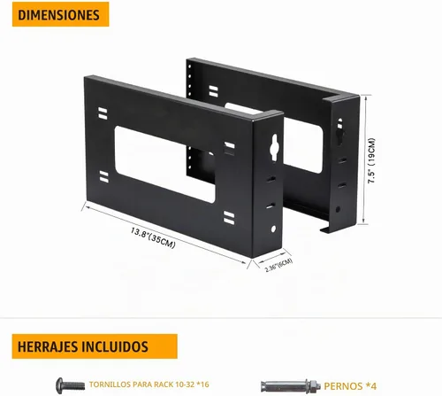 Vista 3 de RIVECO Rack de marco abierto 4U para montaje en pared y soporte de escritorio, no requiere montaje, rack de servidor para equipos de red y datos AV
