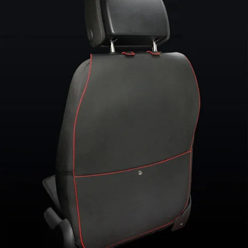 Vista 3 de HCMAX Paquete de 2 alfombrillas protectoras para respaldo de asiento de automóvil, impermeables, fáciles de limpiar, multifuncionales, bolsa de Beige