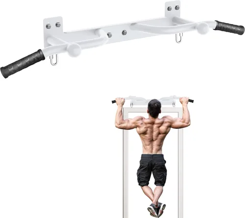 Vista 9 de Wall Mounted Pull Up Bar - Heavy Duty Chin Up Bar, Pull-Up Bar for Garage, Joist, Wall Mount - Multifunctional Fitness Bar, Supports up to 600 Lbs