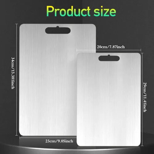 Vista 7 de Tabla de cortar de titanio, 2 tablas de cortar de titanio para cocina Nueva tabla de cortar de titanio de doble cara de grado alimenticio