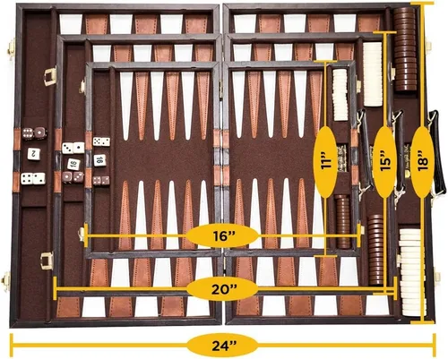 Vista 6 de Tompkins Square Backgammon Set - Disponible en tamaños pequeños, medianos y grandes