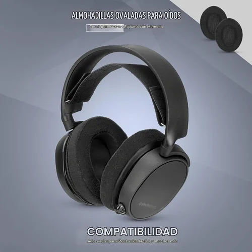 Vista 5 de Brainwavz HM5 Velor almohadillas de espuma viscoelástica para audífonos de diadema Negro