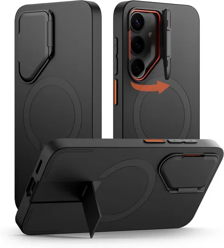 Vista 39 de SURITCH Funda para teléfono Samsung Galaxy S26 Plus, cubierta protectora magnética con cubierta de cámara y soporte de metal ajustable para Galaxy