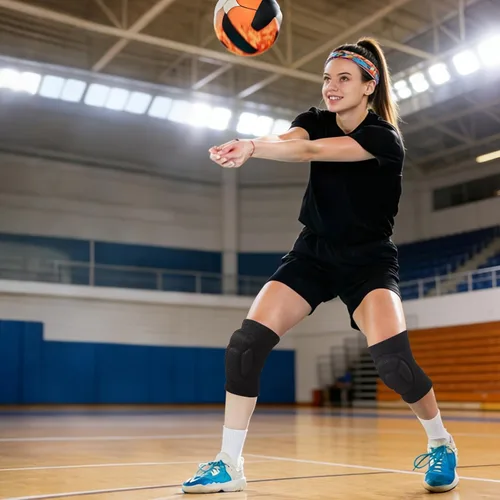 Vista 9 de Rodilleras para mujeres y hombres, rodilleras de baloncesto, voleibol, rodilleras para mujeres y hombres, rodilleras de lucha libre