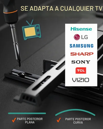 Vista 7 de ECHOGEAR Paquete de Hardware de Montaje Universal para TV – Kit de Hardware de Montaje de Repuesto para televisores de hasta 80" – Incluye tornillos