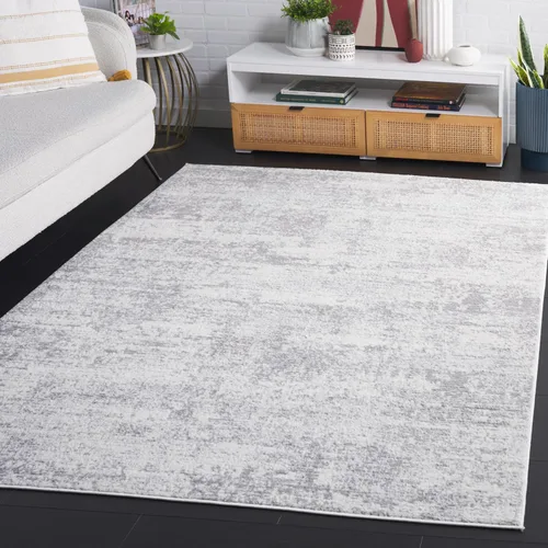 Vista 48 de SAFAVIEH Amelia Collection ALA700A - Alfombra decorativa de 2'2" x 4', diseño moderno abstracto, color marfil y azul, no desprende pelusa y de fácil