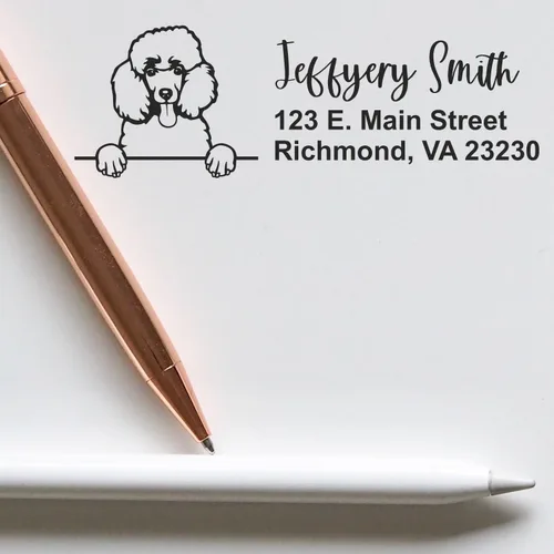 Vista 58 de American Bulldog Stamp Duo, Custom Return Address for Dog Lovers, Personalized Mail Mark for Letters and Cards
