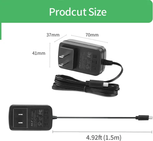 Vista 3 de 5V 3A USB C/Type-C Fuente de alimentación/Adaptador, Cable de alimentación de 5 voltios 3000mA Adaptador para Raspberry Pi 4 Modelo B 1GB/2GB/4GB