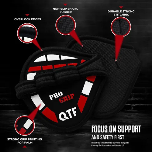 Vista 4 de QTF Almohadillas de neopreno para gimnasio, protectores de palma de gimnasio, reemplazo de guantes de entrenamiento para hombres y mujeres