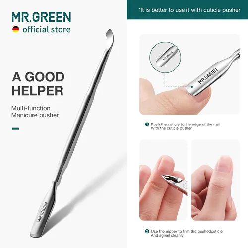 Vista 6 de MR.GREEN Tijeras para Cutículas y Manicura Tijeras de Cutículas y Recortadores Eliminador de Piel Muerta Cortadores de Acero Inoxidable Herramienta
