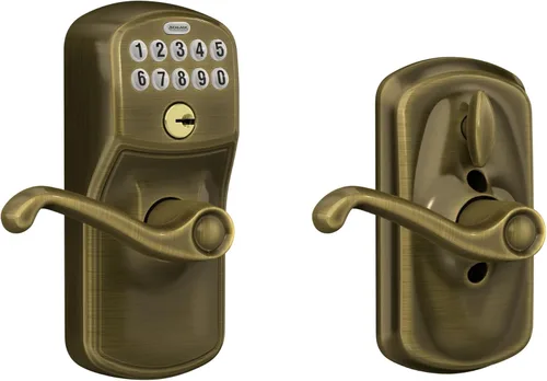 Vista 20 de SCHLAGE FE595VCAM716ACC FE595VCAM/ACC 716 cerradura de teclado para puerta, con manija Accent, flexible, bronce envejecido